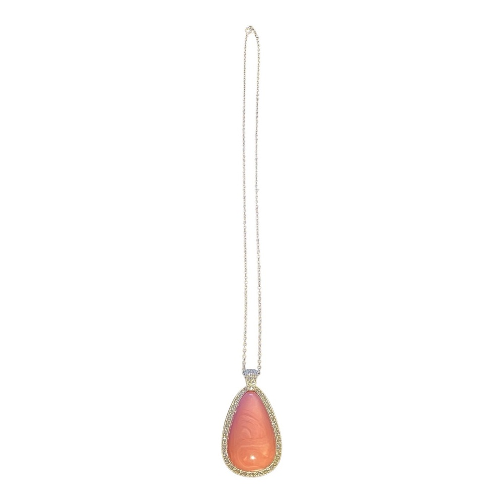 Avon - Vintage Avon “Pale Fire” Collection Necklace - Faux Coral Glass